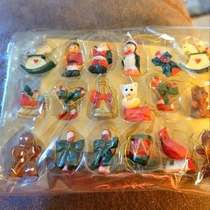 Vintage Christmas minature ornaments
